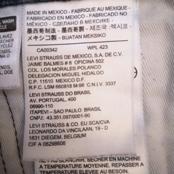 Levi's 513 Men's Straight Leg Size 34 Waist Medium Wash Jeans - Picture 9 of 10